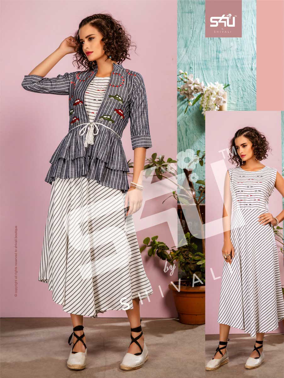 S4u Hello Jackets Vol 4 Designer Fancy Kurtis With Jacket S4u Hello Jackets Vol 4 Designer Fancy Kurtis With Jacket